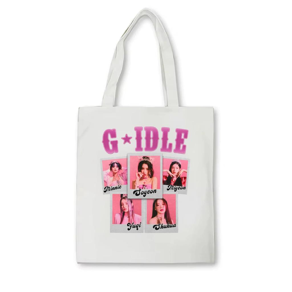 Collage Harajuku Printed Tote Bag Tote Bag Women's Popular Korean Group Canvas Shoulder Bag