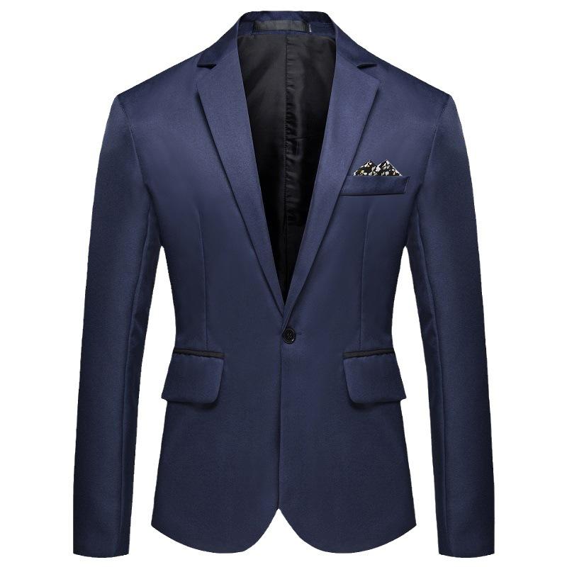 New Single-breasted, Non-iron Slit Casual Suit for Men's Fashionable Slim Suit