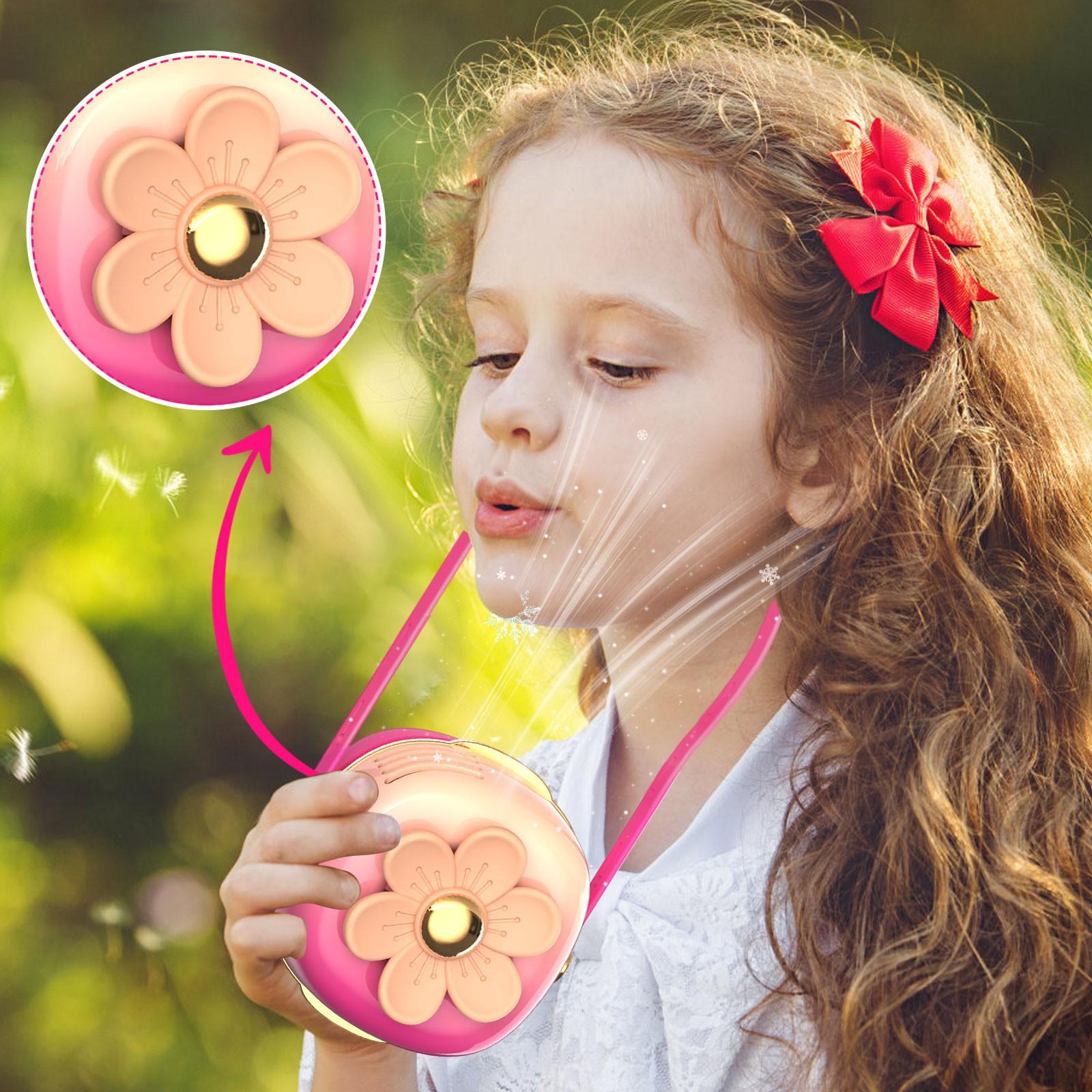 

Безлопастной ультралегкий вентилятор с лямкой на шее, три уровня мощности ветра One Size розовый