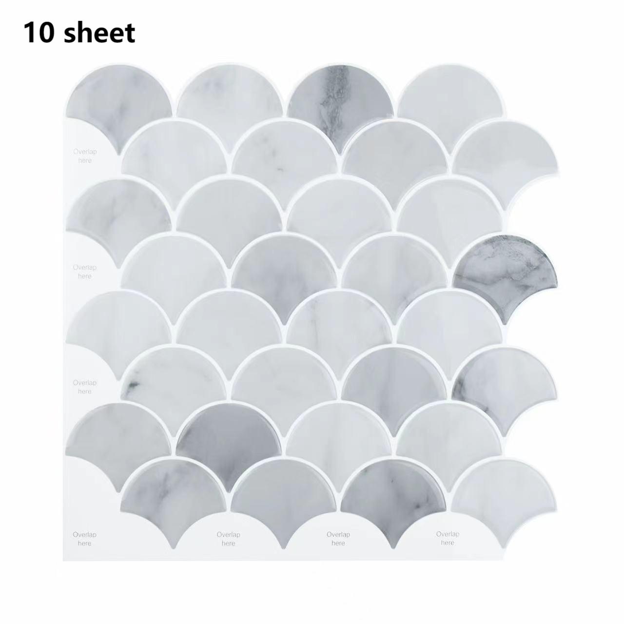 

10pcs Self Adhesive Wall Tiles, Heat Resistant Peel And Stick Kitchen Backsplash, Waterproof Wall Tiles, Stickers For Home Decor (as the picture,10pcs)