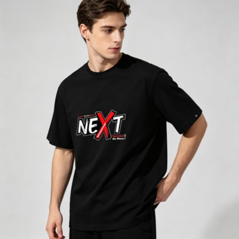 Unisex Cotton Tee Next Generation Graffiti Print O Neck Short Sleeve Streetwear Male Soft Daily Casual Graphic Top