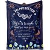 Sister Gift - Sister Blanket, Sister Gifts from Sister Brother- Best Sister Birthday Gifts, Unique Sister Gifts, Gifts for Sister On Christmas,