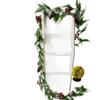 Pine Needle Rattan Hanging Garland Green Artificial Pine Cones Berry Vine Leaves Door