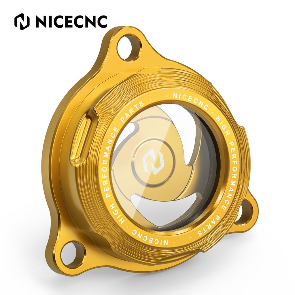 NICECNC For Suzuki DRZ400 DRZ400E DRZ400S DRZ400SM 2000-2024 DR-Z 400 400E 400S 400SM Transparent Engine Oil Filter Cap Cover