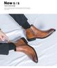 Men's Chelsea Boots: Large Size Retro Leather Pull-on for Autumn/Winter