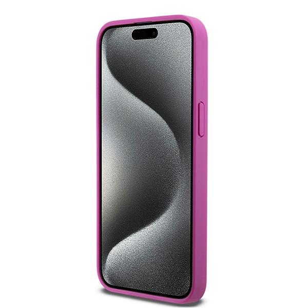 Dkny Dkhmp15Xpshrpsp Iphone 15 Pro Max6.7 Różowy/Pink Twarde Etui Skóra Wzór Monogram Metalowe Logo Magsafe