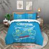 3-piece Set, Cartoon Skateboard Pattern Printed Bedding Set, Queen, King, Double Bed, Party  Funny and Creative Bedding Set