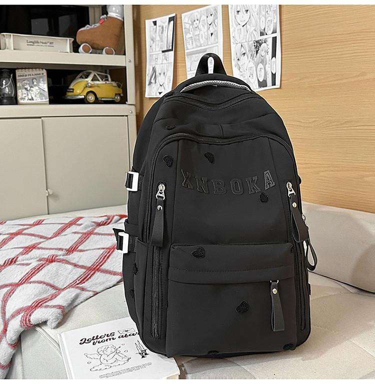 College Fashion Womens Nylon Backpack With Splicing Design And Inner Organizer For Travel