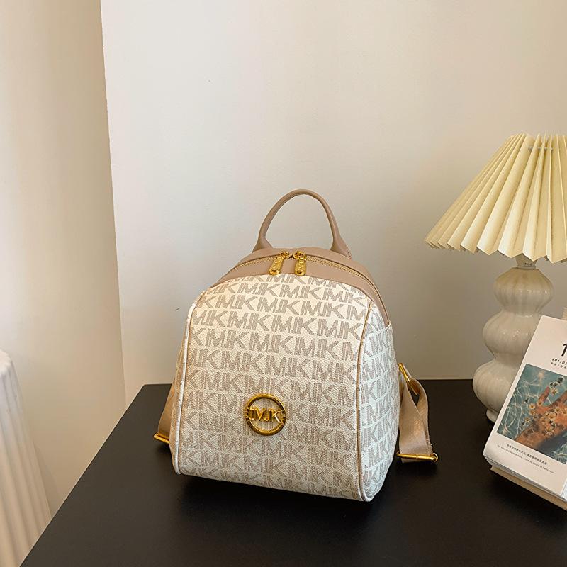 Fashion double shoulder women's bag, high-end women's bag, new retro letter printing casual women's large-capacity backpack