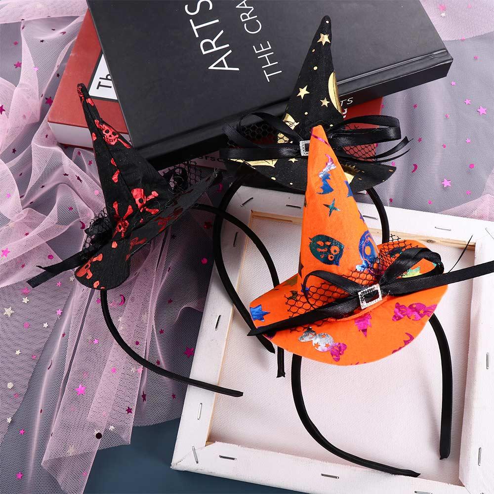 Props Bow Cartoon Pumpkin Children Headband Hair Accessories Halloween Headwear Halloween Hair Hoop