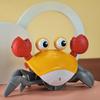 Musical Light Up Crabs Toy for Toddlers Encourages Crawling Walking Electric Obstacle Avoidance Crabs Kids Learning Toy