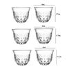 6pcs Sets Small Tea Cup Creative Kung Fu Tea Cup Transparent Water Cup Personalized Drinkware Household Drinking Glasses Gifts
