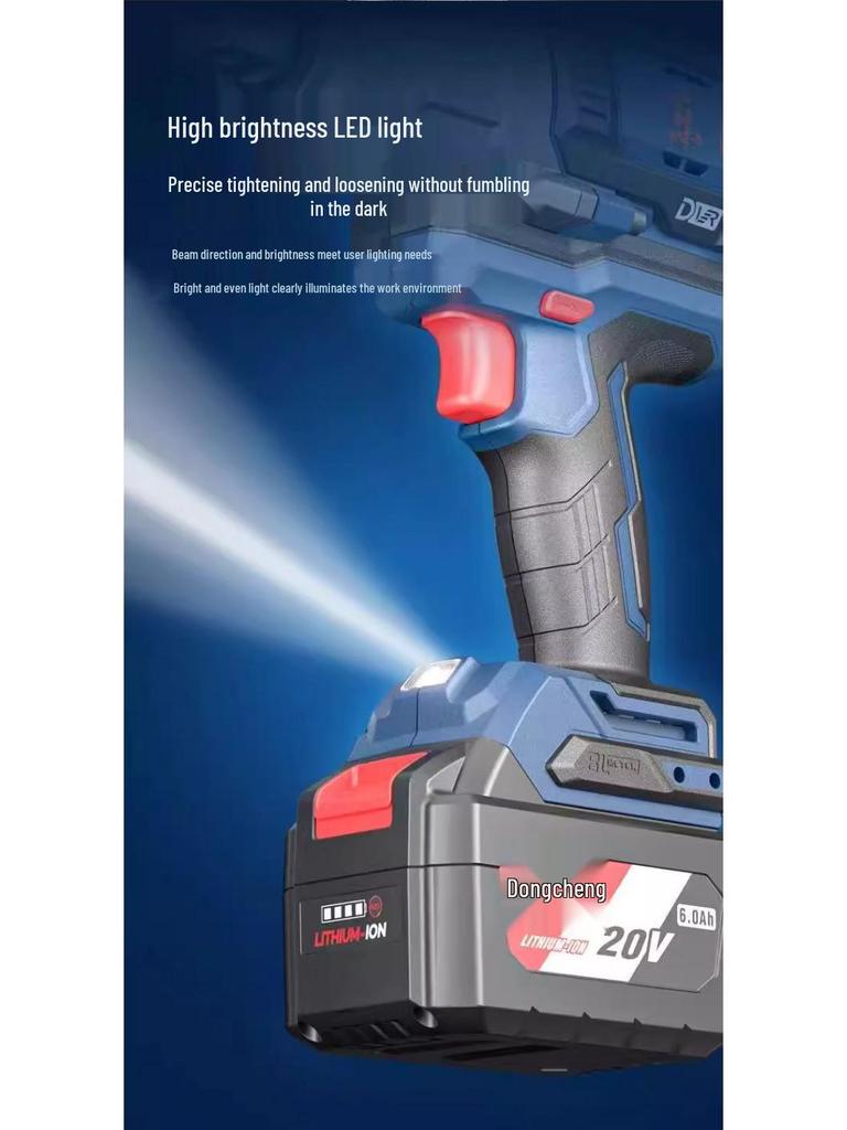 Dongcheng DCPB1218 High Torque Brushless Electric Impact Wrench with Lithium Battery