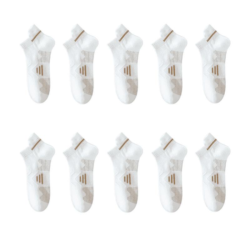 5/10 Pairs Men's Sports Cotton Socks Low Waist Ankle Socks Sweat-absorbent Breathable Socks Lot
