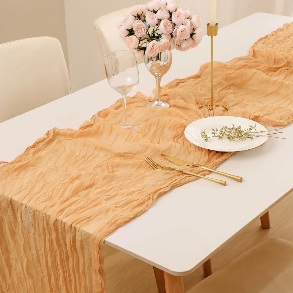 Tischläufer im Bohemian-Stil mit europäischer Borte für Hochzeiten und Partys