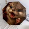 1 Pezzo Ombrello Pieghevole Automatico - Fantasia Cartone Animato, Design Portatile e Pieghevole con 8 Stecche, Regali di Natale e Compleanno