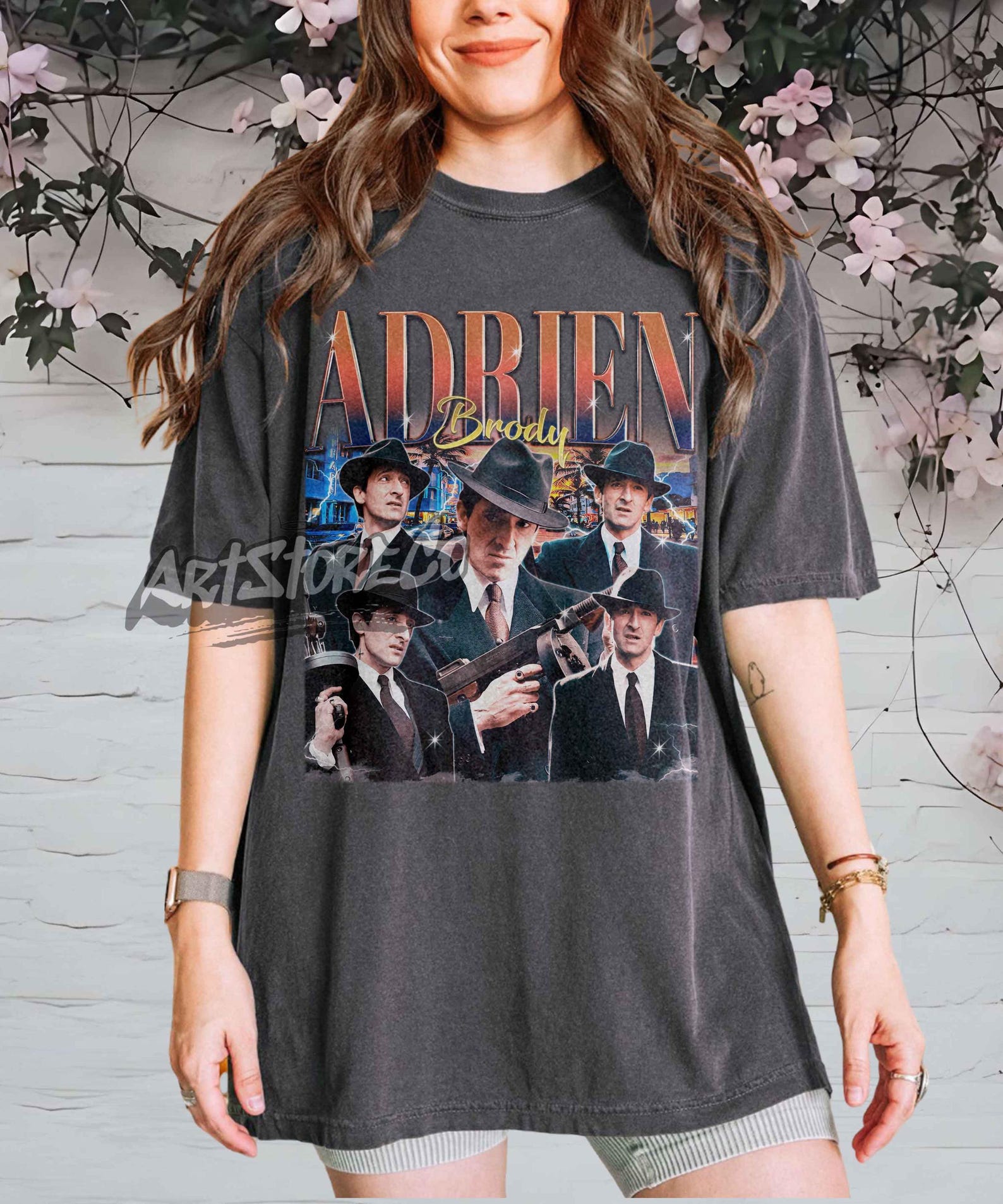 Adrien Brody Vintage Graphic Tee, Retro Movie Fan Apparel XL