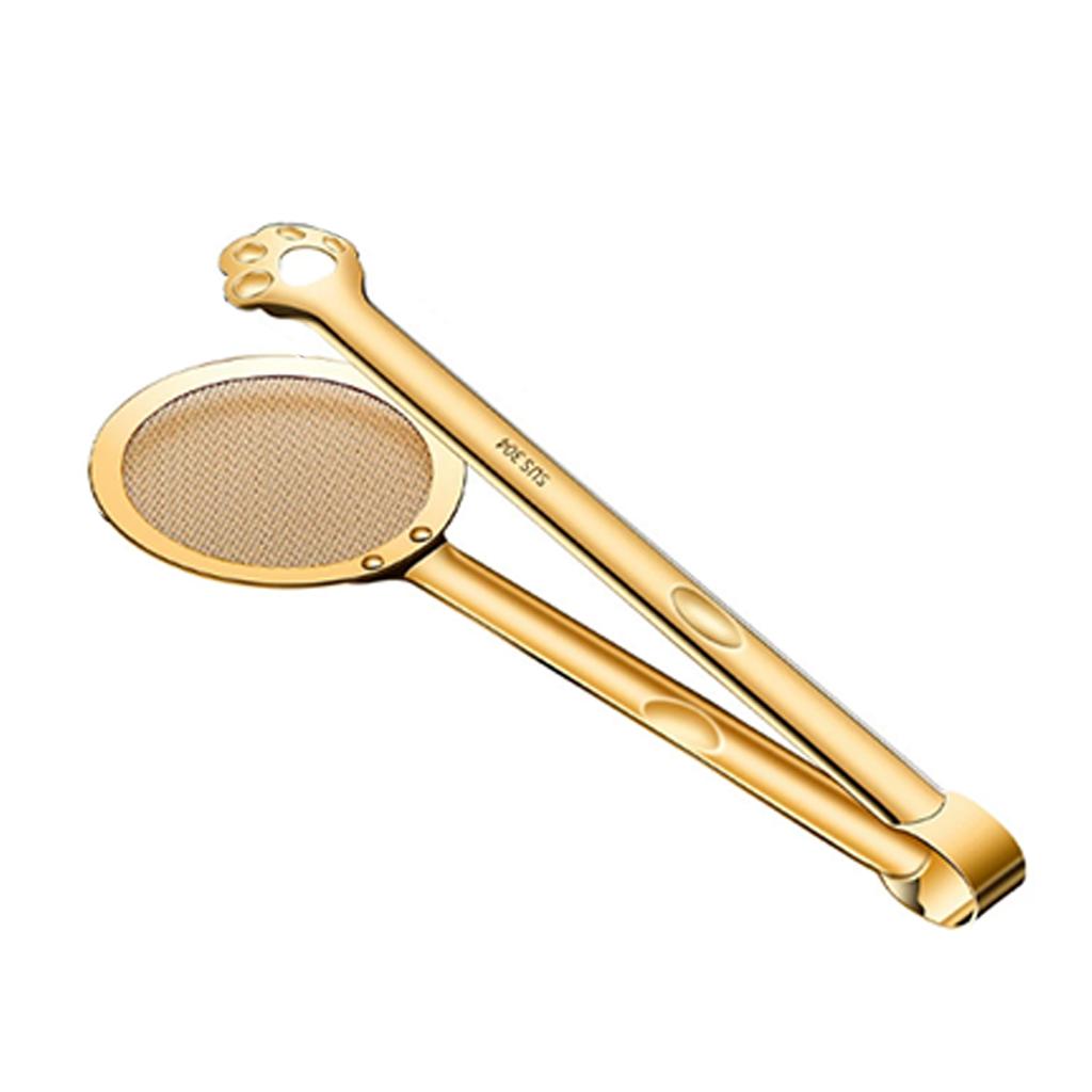 New 1PC Stainless Steel Handheld Multi-functional Creative Filter Spoon Clip Colander Oil-Frying Clip Fried Chicken Accessories