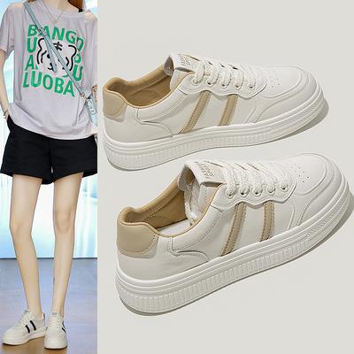 Kleine weiße Schuhe Damenschuhe 2025 Frühling und Herbst neue vielseitige lässige Sportschuhe Studenten leicht und bequem flache Basisplattenschuhe