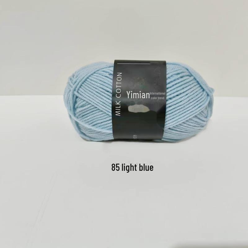 4 Strands Medium Thick Milk Cotton Yarn for Hand-Woven Baby Projects