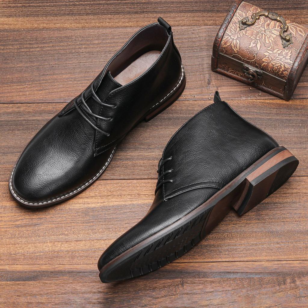 Plus Size Men Ankle Boots Brand Desert Boots Comfortable Leather Boots For Men#KD587