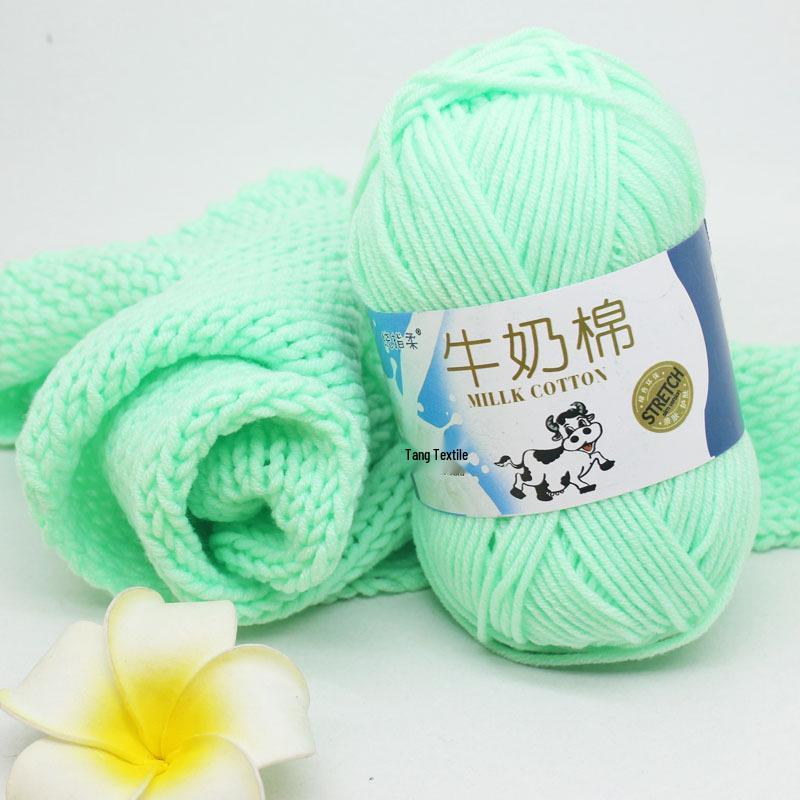 5-Strand Milk Cotton Yarn Scarf & Hand-Knitted Hat Yarn - Baby Soft, Medium Thickness, Free Shipping