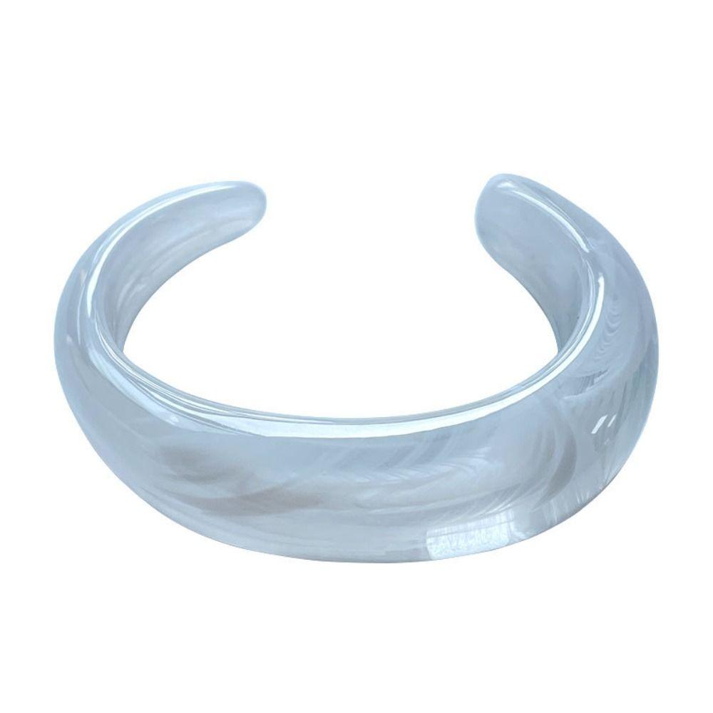 Offener Armreif Unregelmäßiger Armreif Acryl Retro Handring Übertriebenes Armband Modeschmuck