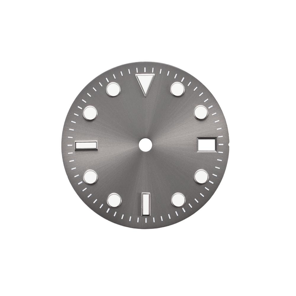 NH35 4R36 28,5 mm Grün Leuchtendes S Zifferblatt SUB Mariner Zifferblatt Geeignet für NH35 NH36 Uhrwerk Uhrenzubehör Zifferblattwerkzeuge