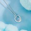 Einfache geometrische Kreise Anhänger Halskette Schlüsselbein Kette Persönlichkeit Mode-Design Zubehör Schmuck Mädchen Geschenk