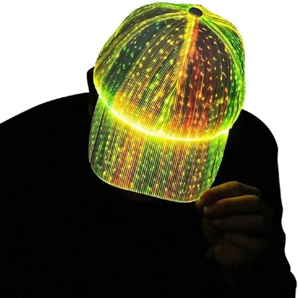 USB Charging LED Hat Luminous Glowing Hat Nightclub Concert Bar Hip-Hop Dance Stage Show