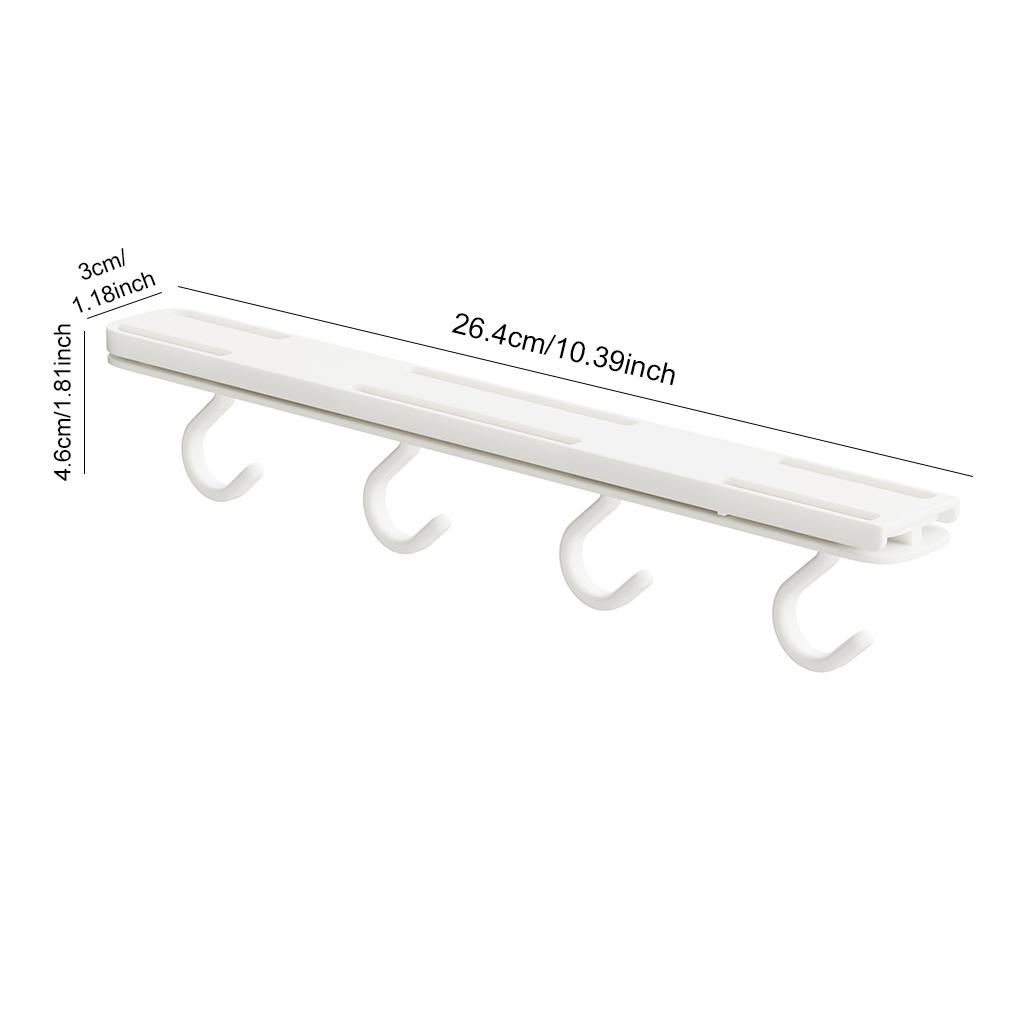 Telescopic Pull Hook Self-adhesive Closet Key Hat Handbag Holder Household Hotel Living Room Door Punch Free Hanger