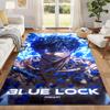 Blue Lock Carpet Door Mat for Living Room or Bedroom Protective Mat Under Chair Office Decoration Christmas Gift Birthday Present