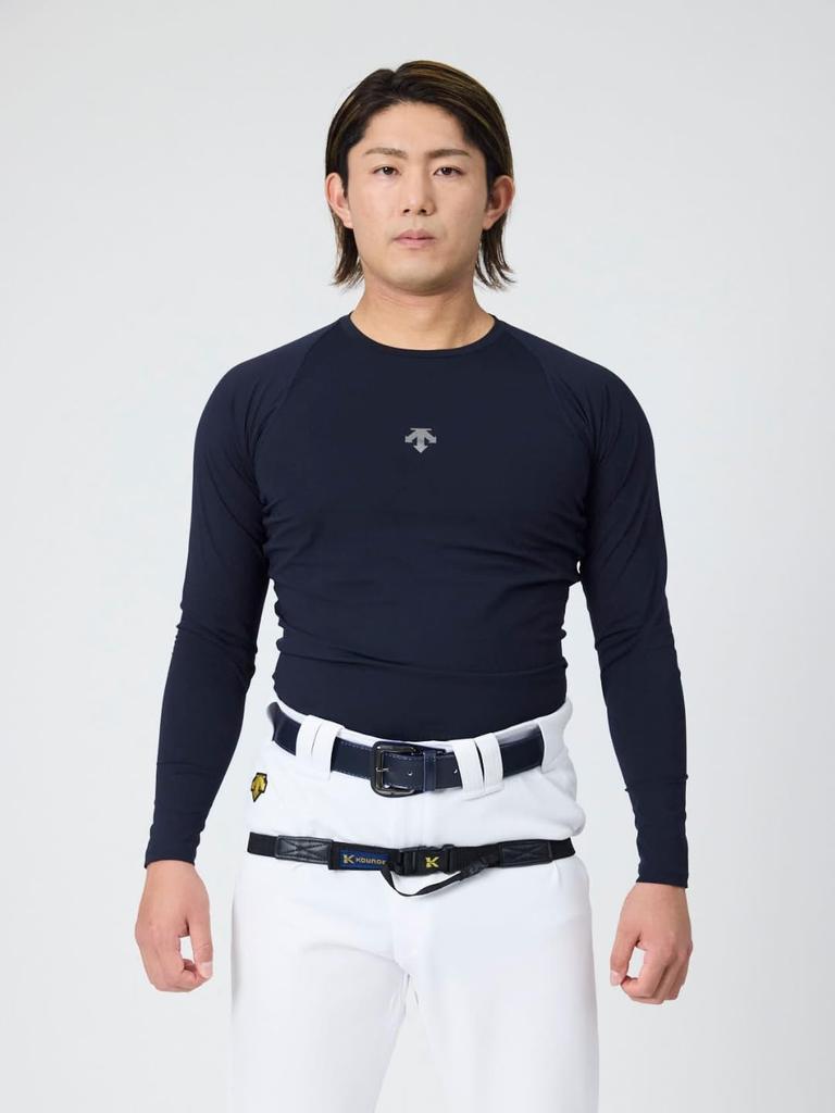 Descente Round Neck Long Sleeve Undershirt Medium Men's DB5SUD20M, Navy,