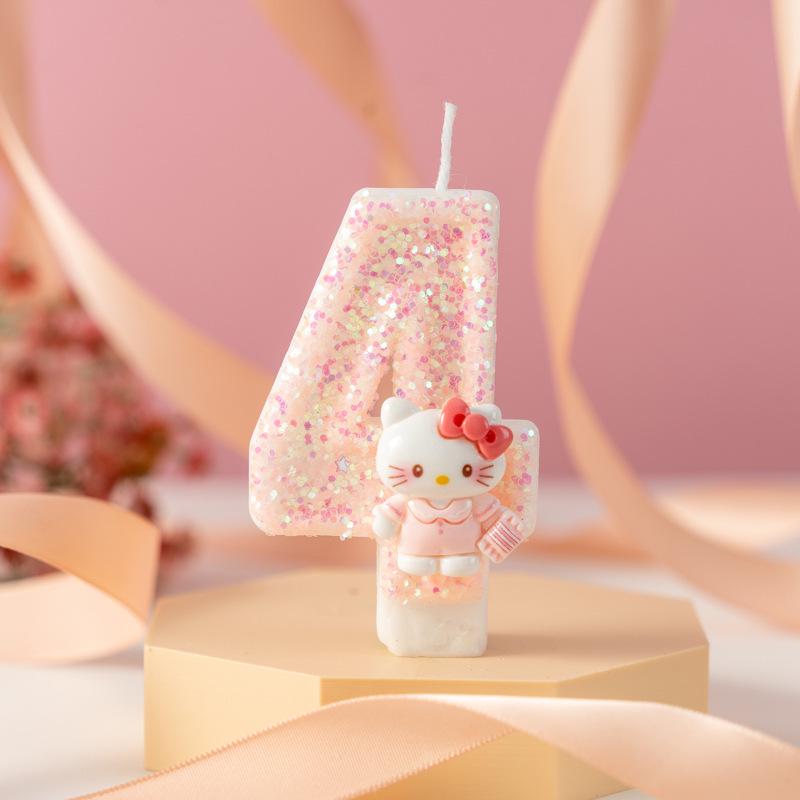 Cross-Border Cute Cartoon Cat Birthday Candle Cake Decorations - Handmade DIY Ornaments.