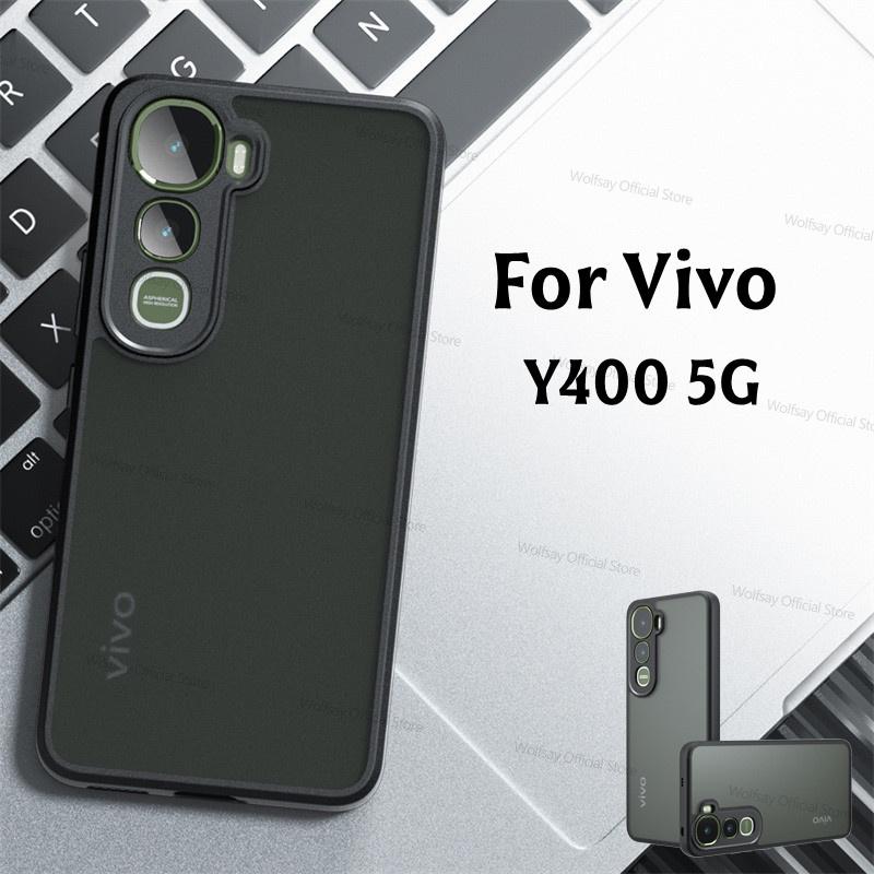 For Vivo Y400 5G Case Vivo Y400 5G Cover Bumper Luxury Matte PC + TPU Shockproof Silicone Protective Phone Cover For Vivo Y400