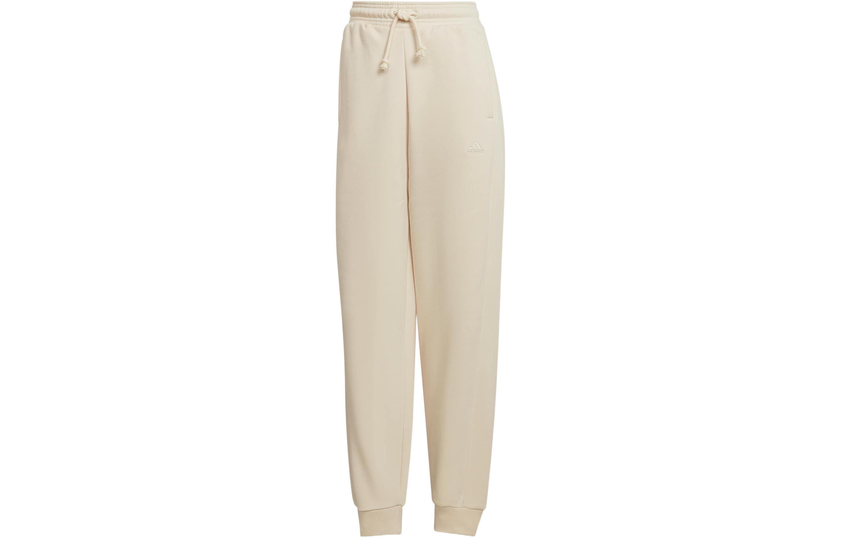 

Adidas Knitted Sweatpants Women s Beige Moderate Cuffed Pants HN4236 L