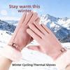 Warm Full Finger Mittens Touch-screen Riding Protective Mittens Plush Driving Gloves  Cycling