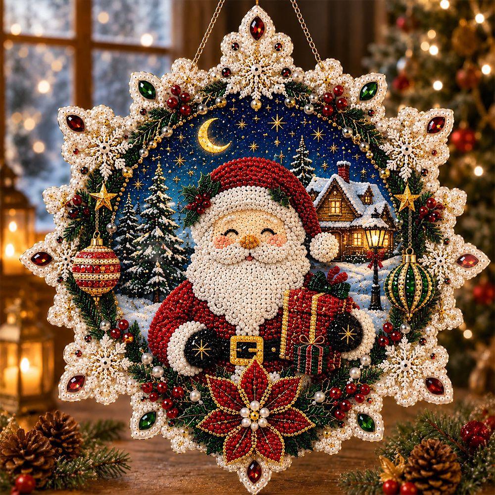 Acrylic Board Christmas Snowflake Pendant Clear Hanging Suncatcher for Adults