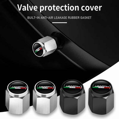 5pcs Car Tire Theftproof Wheel Air Valve Caps Tyre Stem Cover For Abarth 500 595 695 Punto 124 Spider Panda