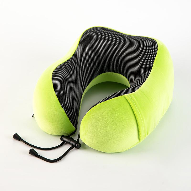 Portable U-Shaped Memory Foam Travel Neck Pillow - Perfect for Airplanes, High-Speed Rail, Office Naps & Cervical Support