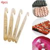 4PCS Large Crochet Hook for Chunky Yarn Plastic Transparent Beginner Crochet Needles for Knitting Carpet Scarf Wool Roving