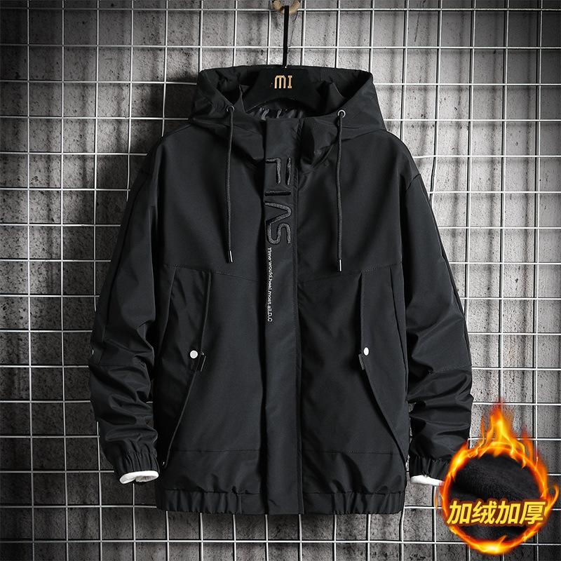 

Весенне-осеннее пальто мужское Корейская версия тренда Мужская свободная куртка карго Осень и зима Красивая повседневная куртка 4XL