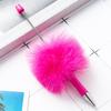 6Pcs Bead Ballpoint Pen Plush Ball Ballpoint Pen Write Smoothly Novelty Writing Pen for Student Kid Game Reward