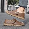 Handmade Casual Leather Shoes Moccasins Men Flats Shoes Large Size 39-48
