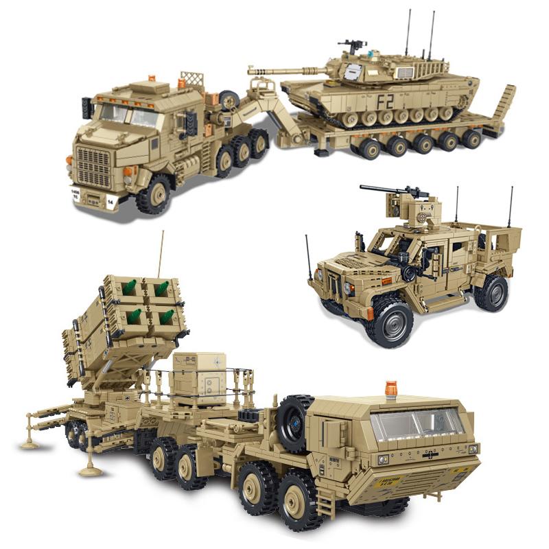 Seria Militară Vehicul Port-Rachete US M983 Vehicul Transport Tancuri M10170 Vehicul Blindat JLTV Jucării Dificile cu Piese de Construcție