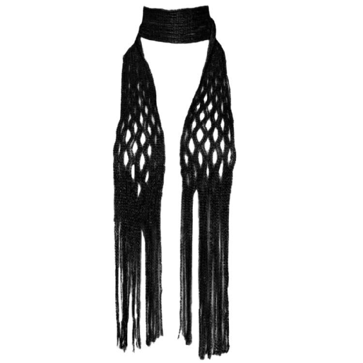 Женский тонкий шарф-чокер, вязаный пояс, полосатый длинный галстук-шарф, ручка-обмотка для сумки