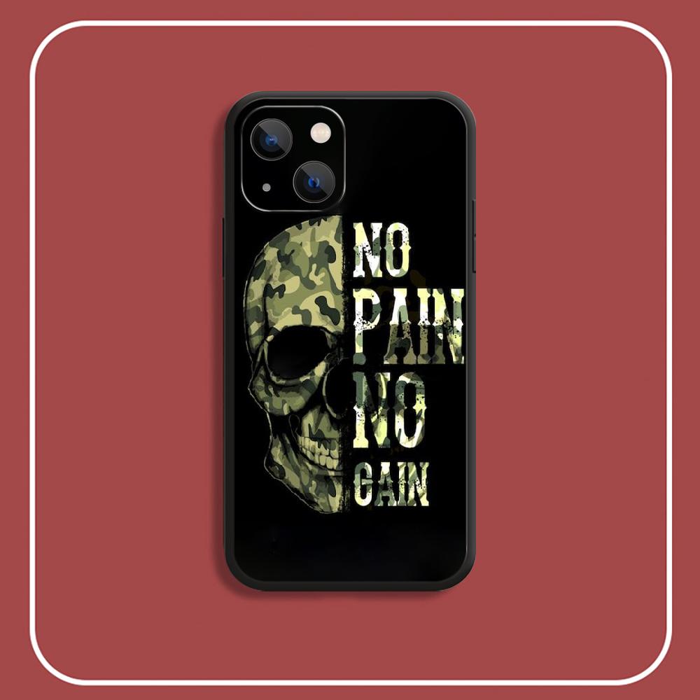 Pouzdro na telefon No Pain No Gain pro iPhone Samsung Galaxy Redmi Xiaomi Oppo OnePlus Note SA 7 8 9 10 11 12 13 14 20 21 22 23 53 54 Pro Max Plus Ultra
