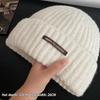 Thick Warm Knitted Beanie Hat Polyester Earflap Casual Beanie Hat Slouchy Beanie Hat  Women Use