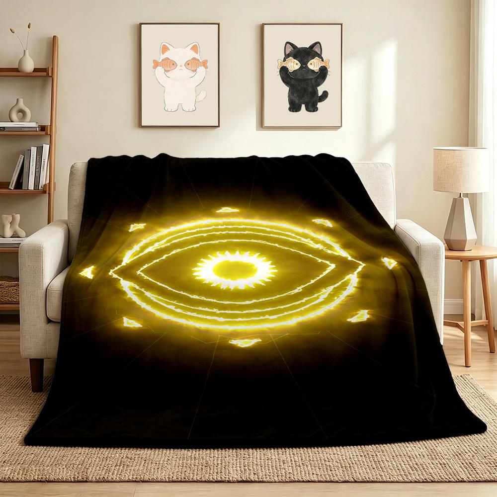 Eye Fire Flannel Blanket Throw Blanket Soft Warm Sofa Bed Camping Car home Decor Unique Christmas Gift C9302