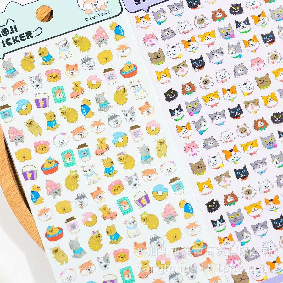 back to school Aesthetic Kawaii stationery school vintage stickers pack cat animals cute stickers for scrapbooking supplies
